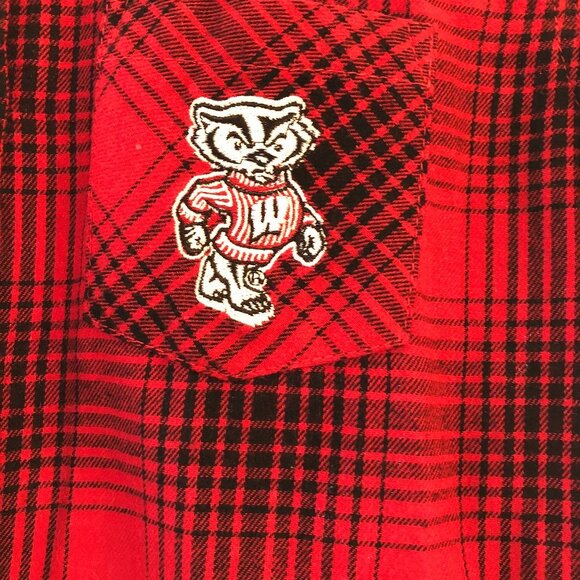 Juniors by Gen 2 Wisconsin Badger Flannel Shirt M - Picture 4 of 5